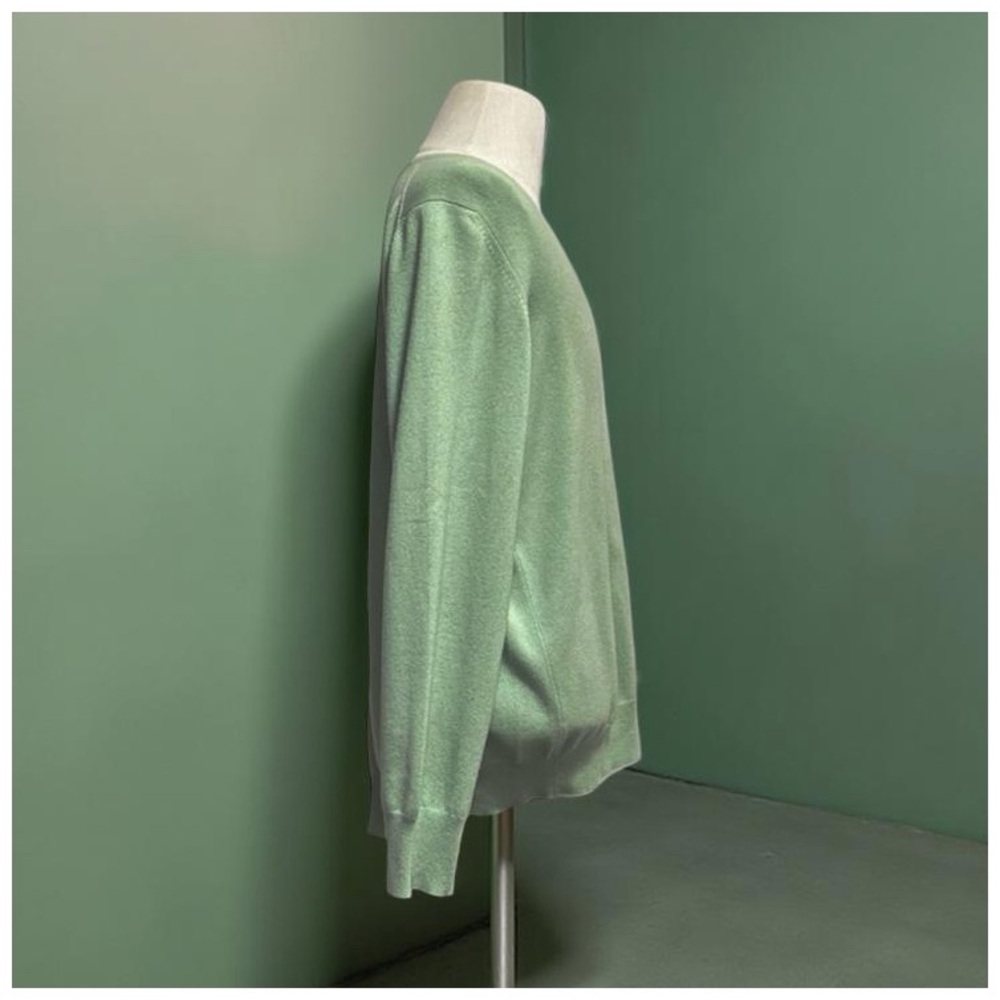 Malo Light-Green Cashmere V-Neck Sweater. XL - Picture 6 of 12